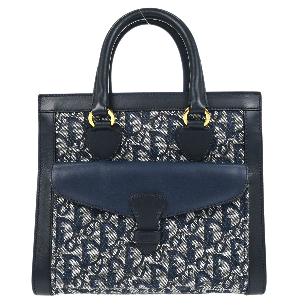 Christian Dior Navy Trotter Tote Handbag
