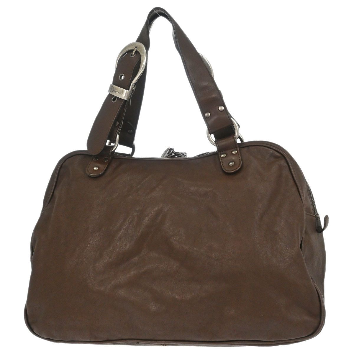 Christian Dior Brown Leather Gaucho Handbag