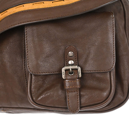 Christian Dior Brown Leather Gaucho Handbag