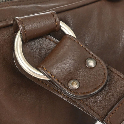 Christian Dior Brown Leather Gaucho Handbag