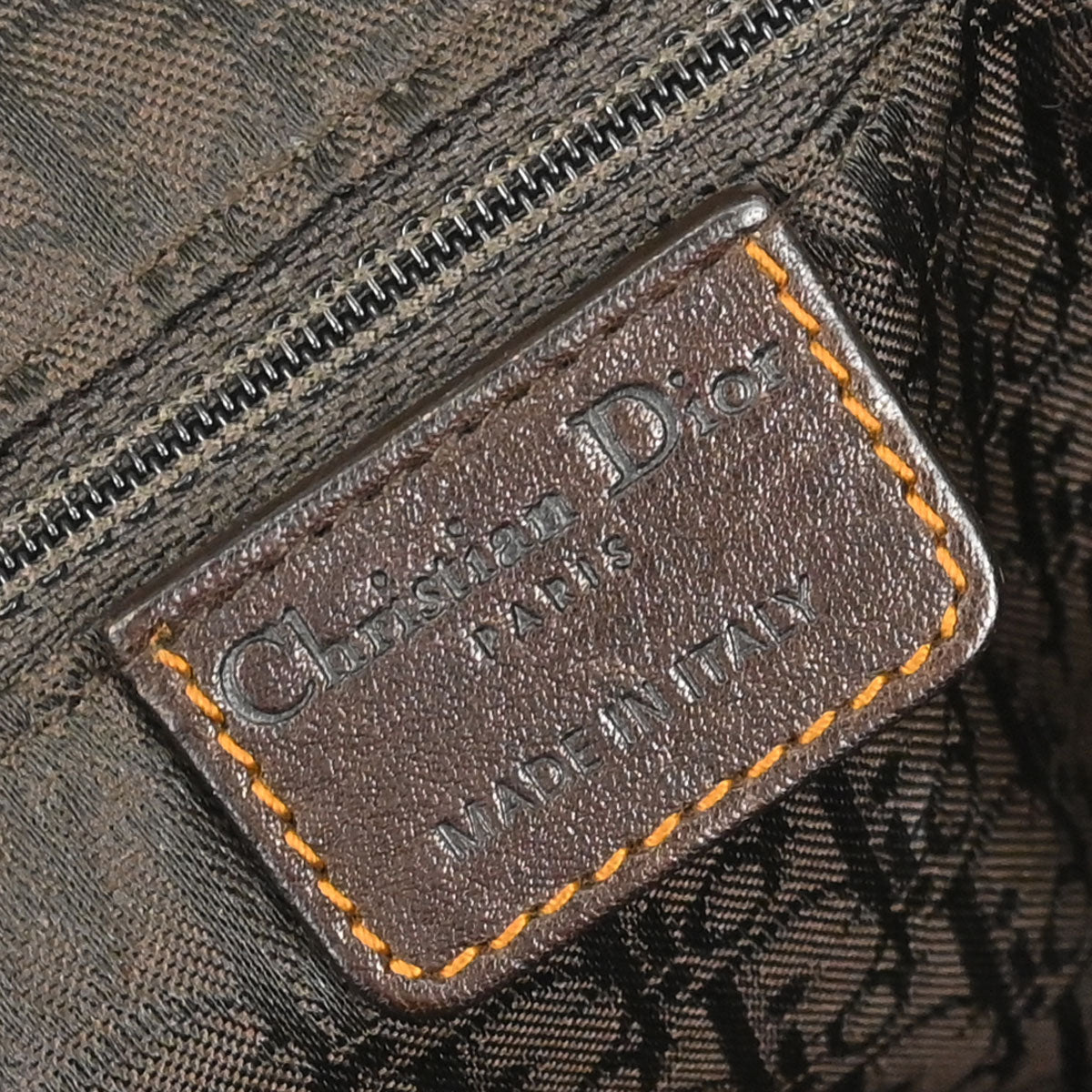 Christian Dior Brown Leather Gaucho Handbag