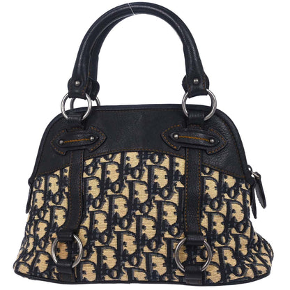 Christian Dior Navy Beige Vintage Traveler Trotter Handbag