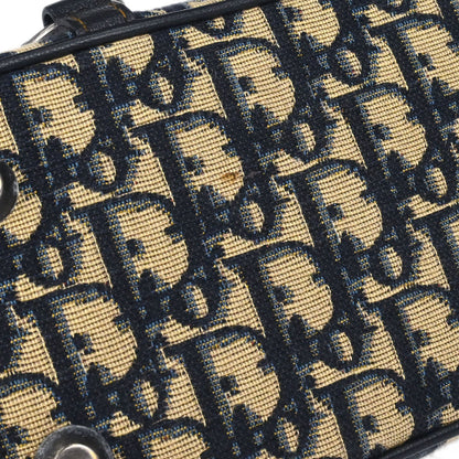 Christian Dior Navy Beige Vintage Traveler Trotter Handbag
