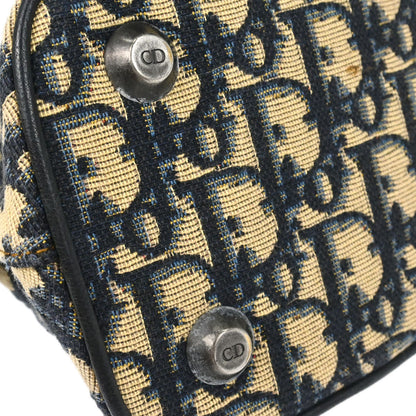 Christian Dior Navy Beige Vintage Traveler Trotter Handbag