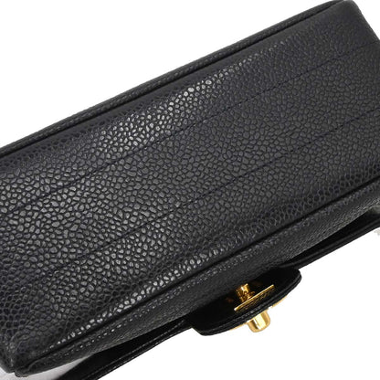 Chanel Black Caviar Mini Classic Square Flap Shoulder Bag 17