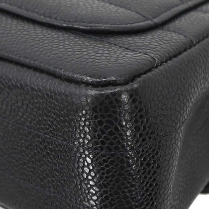 Chanel Black Caviar Mini Classic Square Flap Shoulder Bag 17