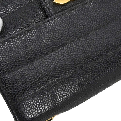 Chanel Black Caviar Mini Classic Square Flap Shoulder Bag 17