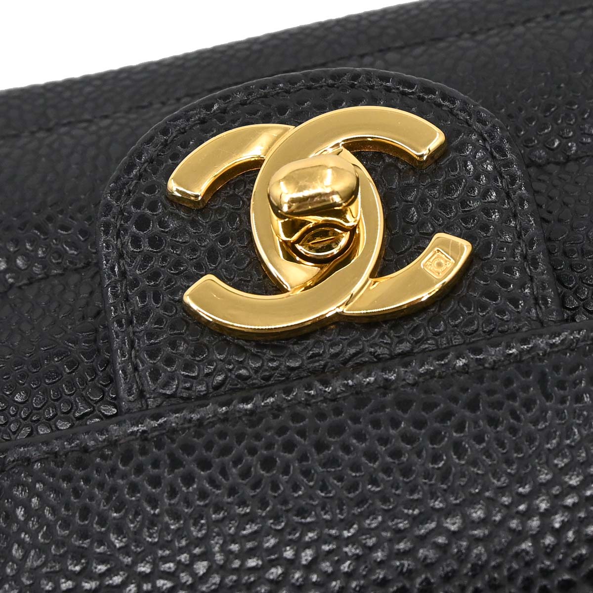Chanel Black Caviar Mini Classic Square Flap Shoulder Bag 17