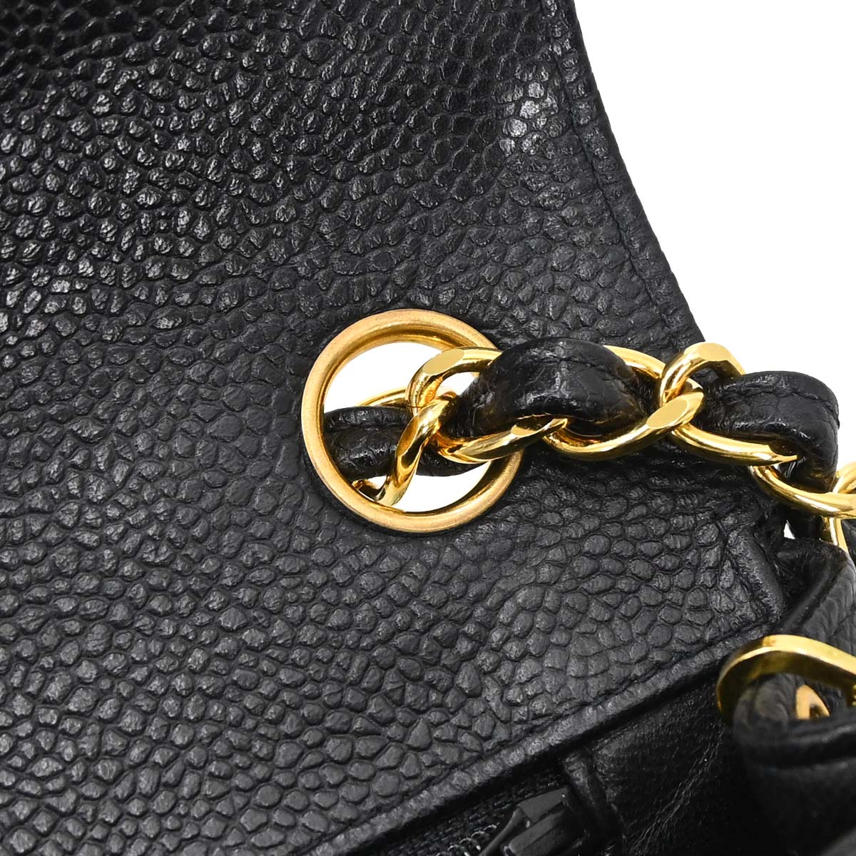 Chanel Black Caviar Mini Classic Square Flap Shoulder Bag 17