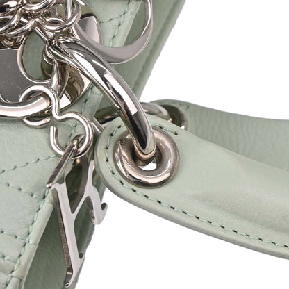 Christian Dior Green Leather Lady Dior Cannage 2way Handbag