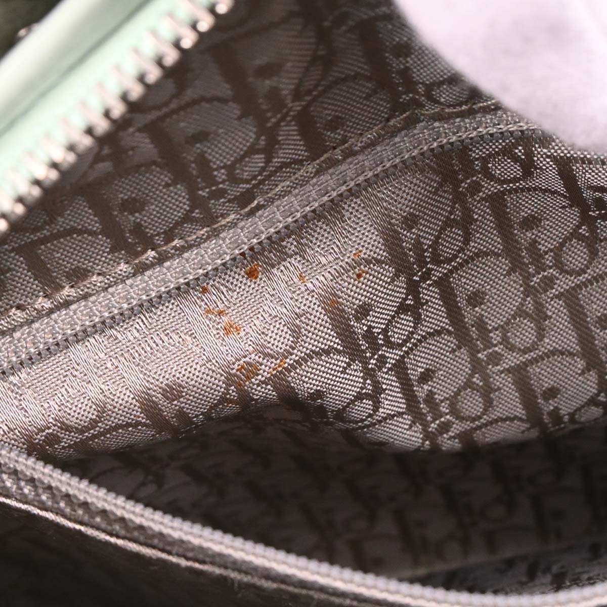 Christian Dior Green Leather Lady Dior Cannage 2way Handbag