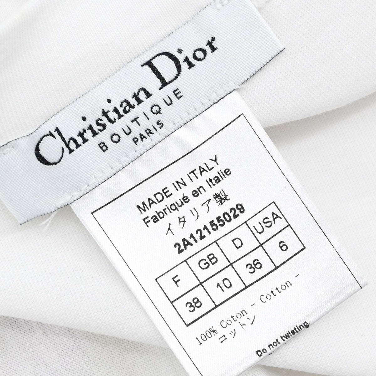 Christian Dior 2002 T-shirt Necklace Bangle Nail Seal Set White #38