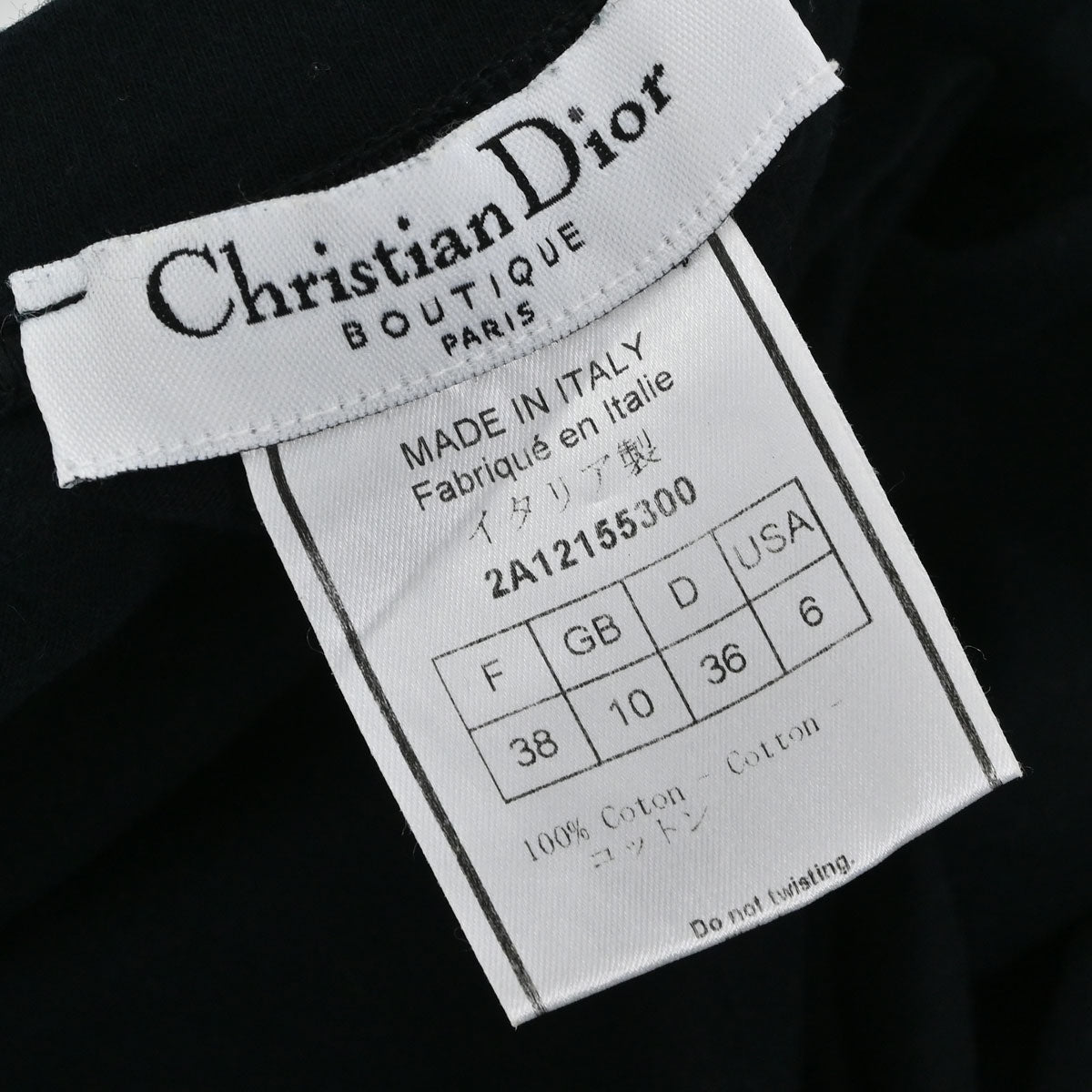 Christian Dior 2002 Sleeveless Tank Top Black #38