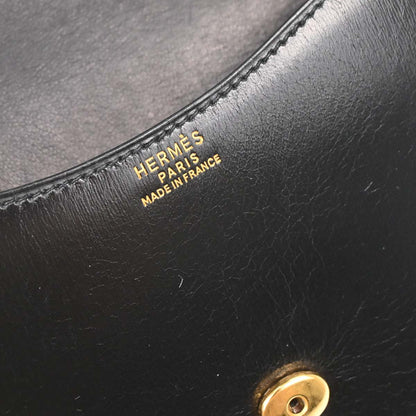 Hermes Black Box Calf Pola Shoulder Bag