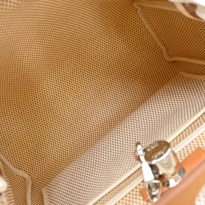 Hermes Beige Black Toile GM Officier Herbag PM 2 in 1 Shoulder Handbag