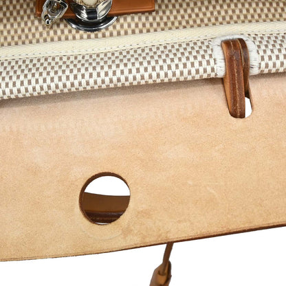 Hermes Beige Black Toile GM Officier Herbag PM 2 in 1 Shoulder Handbag