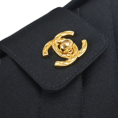 Chanel Black Satin Handbag