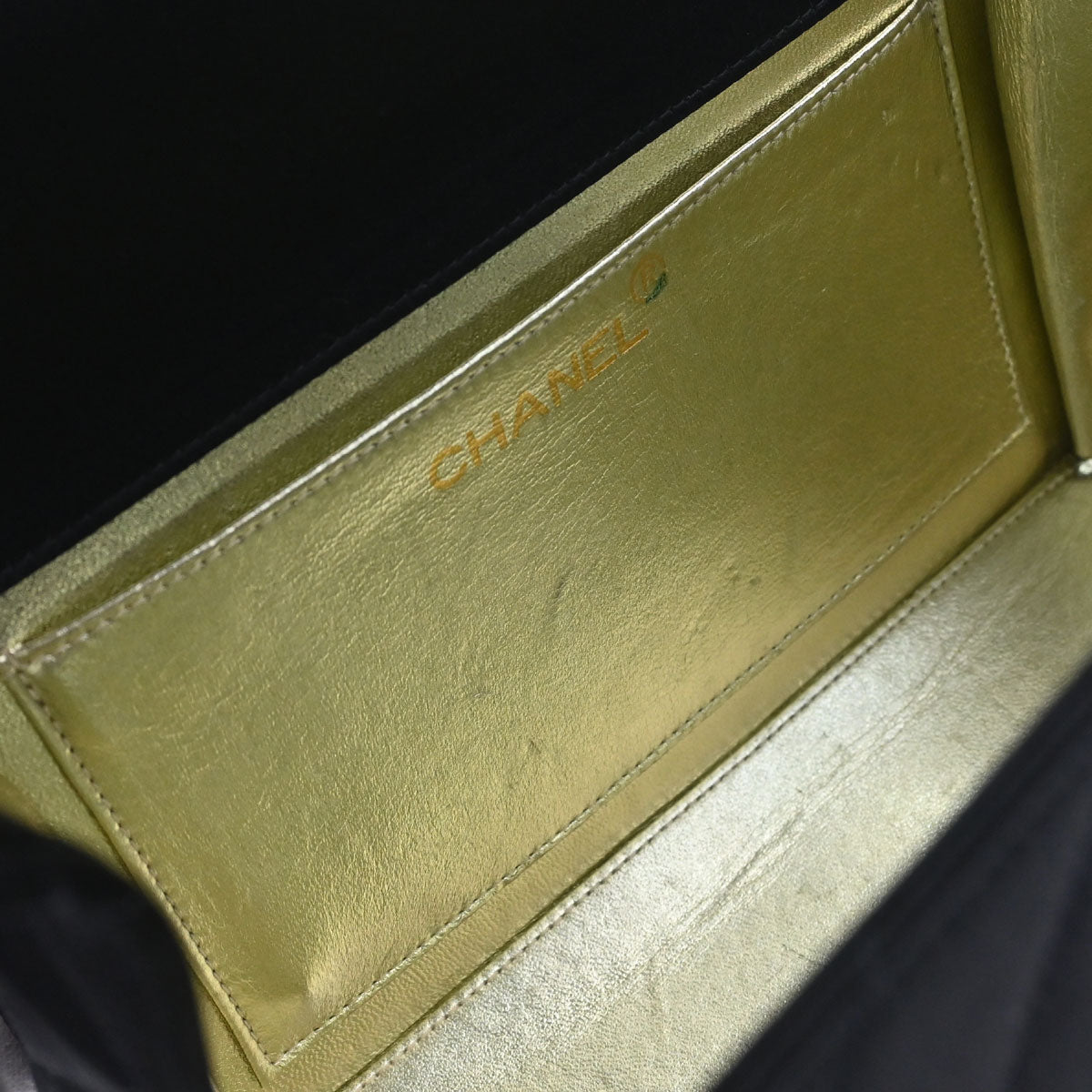 Chanel Black Satin Handbag