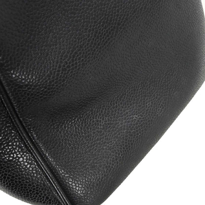 Chanel Black Caviar Skin 2way Shoulder Duffle Handbag