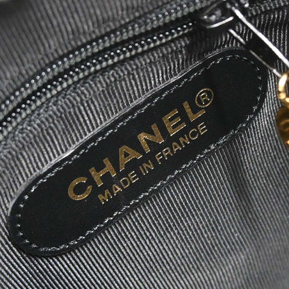 Chanel Black Caviar Skin 2way Shoulder Duffle Handbag