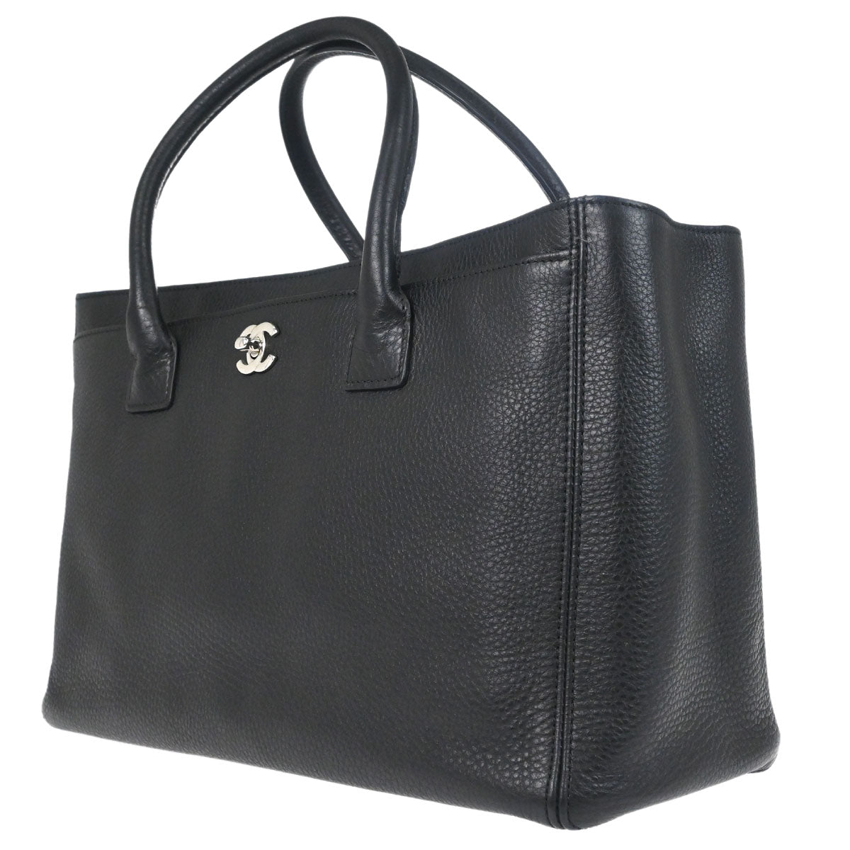 Chanel Black Deerskin Executive Cerf 2way Shoulder Tote Bag