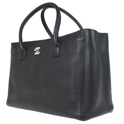 Chanel Black Deerskin Executive Cerf 2way Shoulder Tote Bag
