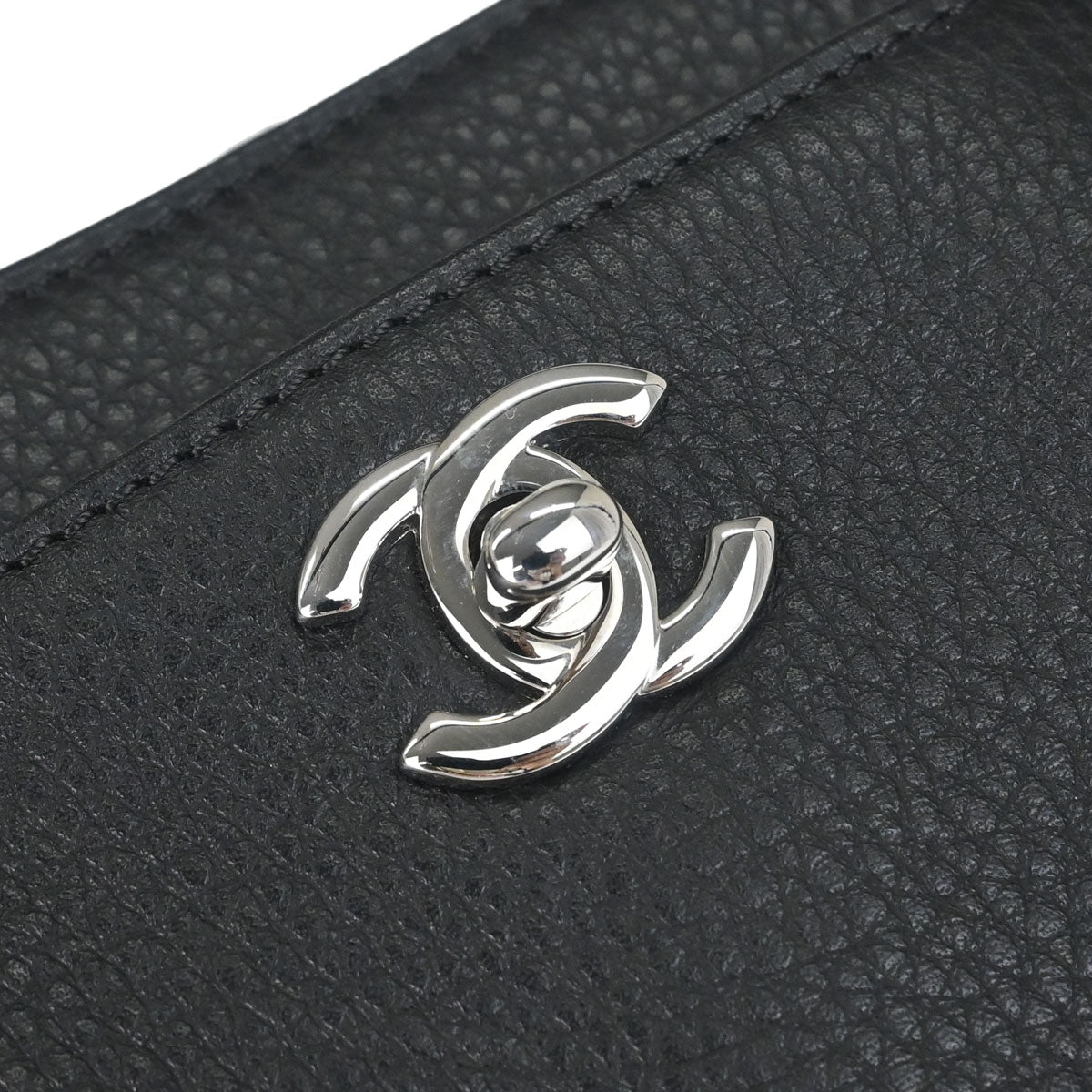 Chanel Black Deerskin Executive Cerf 2way Shoulder Tote Bag
