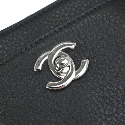 Chanel Black Deerskin Executive Cerf 2way Shoulder Tote Bag