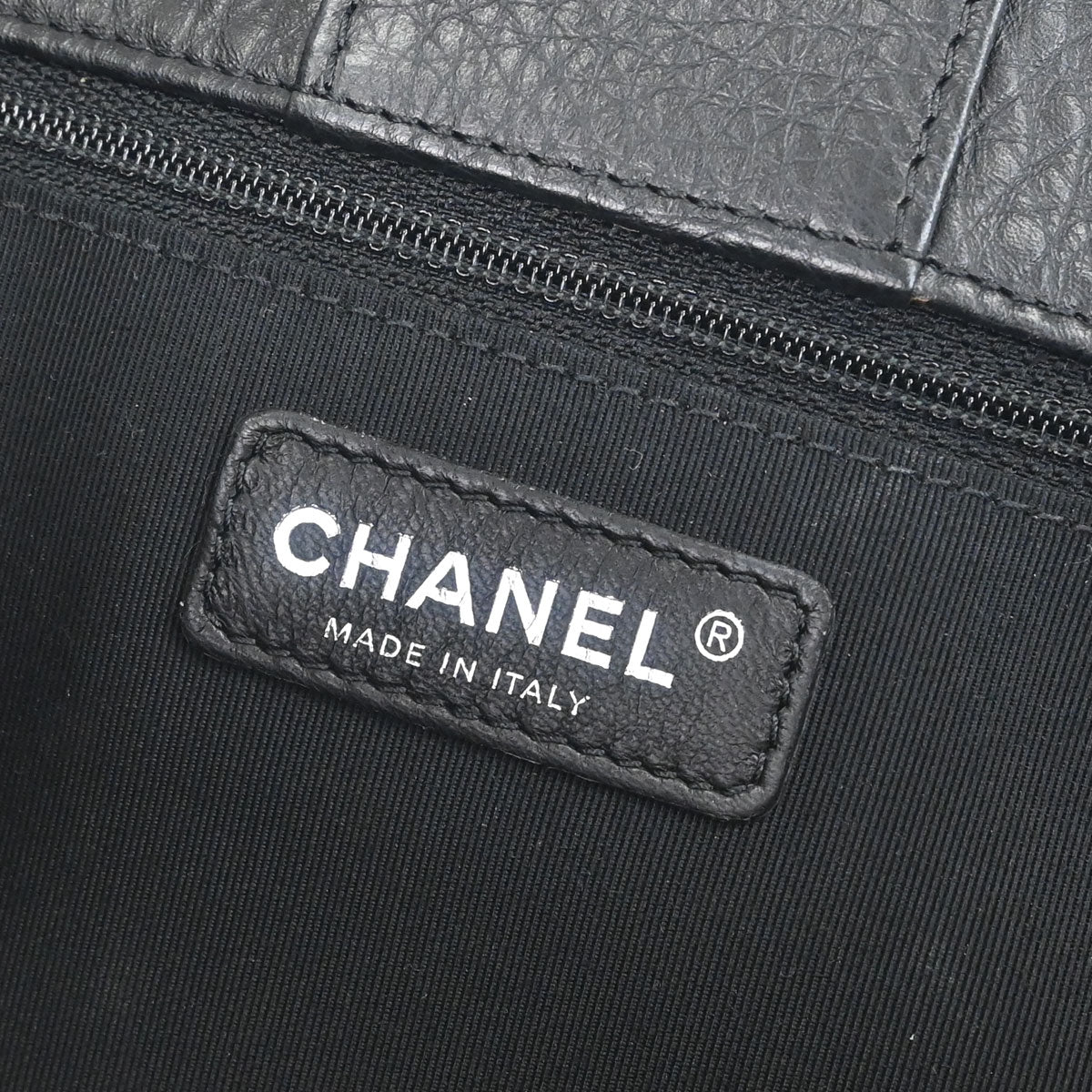 Chanel Black Deerskin Executive Cerf 2way Shoulder Tote Bag