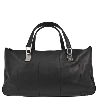 Chanel 2002-2003 Black Lambskin Choco Bar Handbag