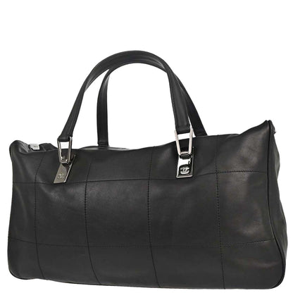 Chanel 2002-2003 Black Lambskin Choco Bar Handbag