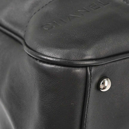 Chanel 2002-2003 Black Lambskin Choco Bar Handbag