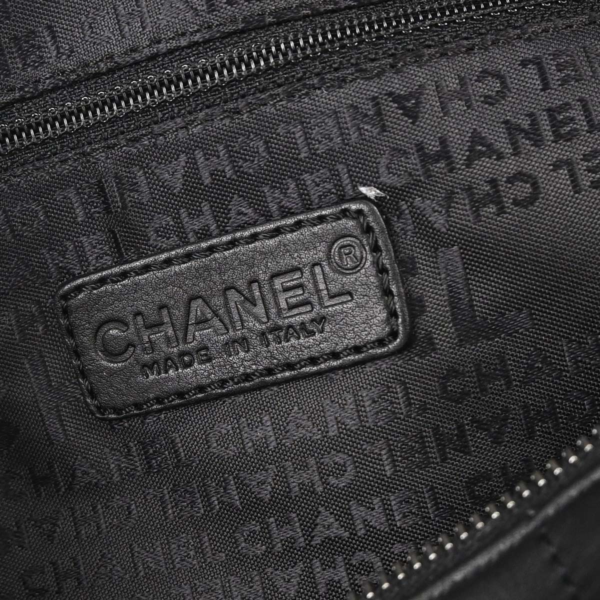 Chanel 2002-2003 Black Lambskin Choco Bar Handbag