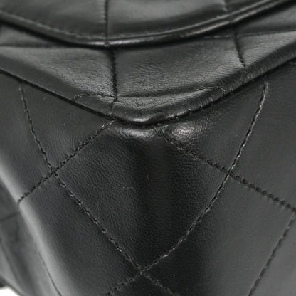 Chanel 1989-1991 Black Lambskin Mini Classic Square Flap Shoulder Bag 17