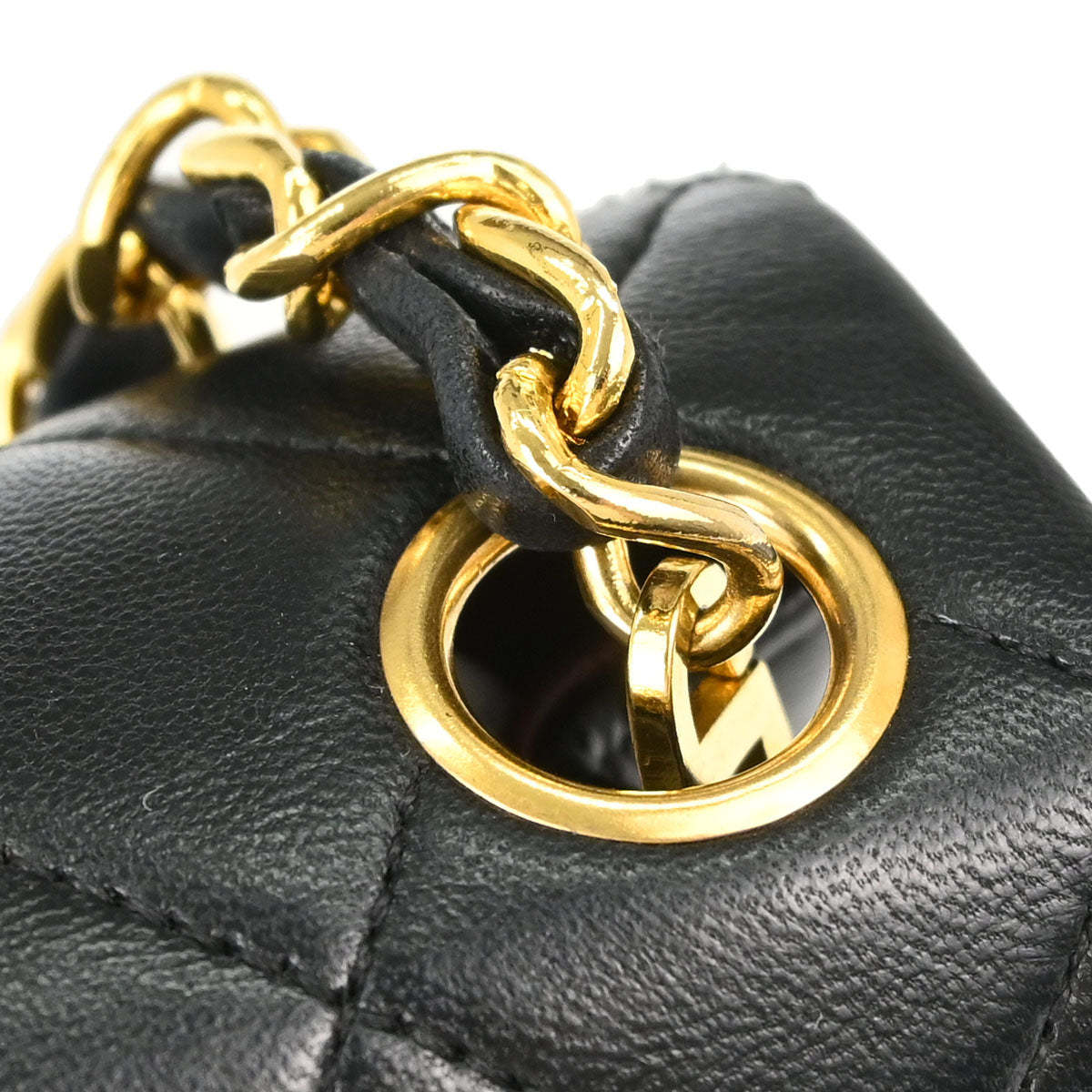 Chanel 1989-1991 Black Lambskin Mini Classic Square Flap Shoulder Bag 17