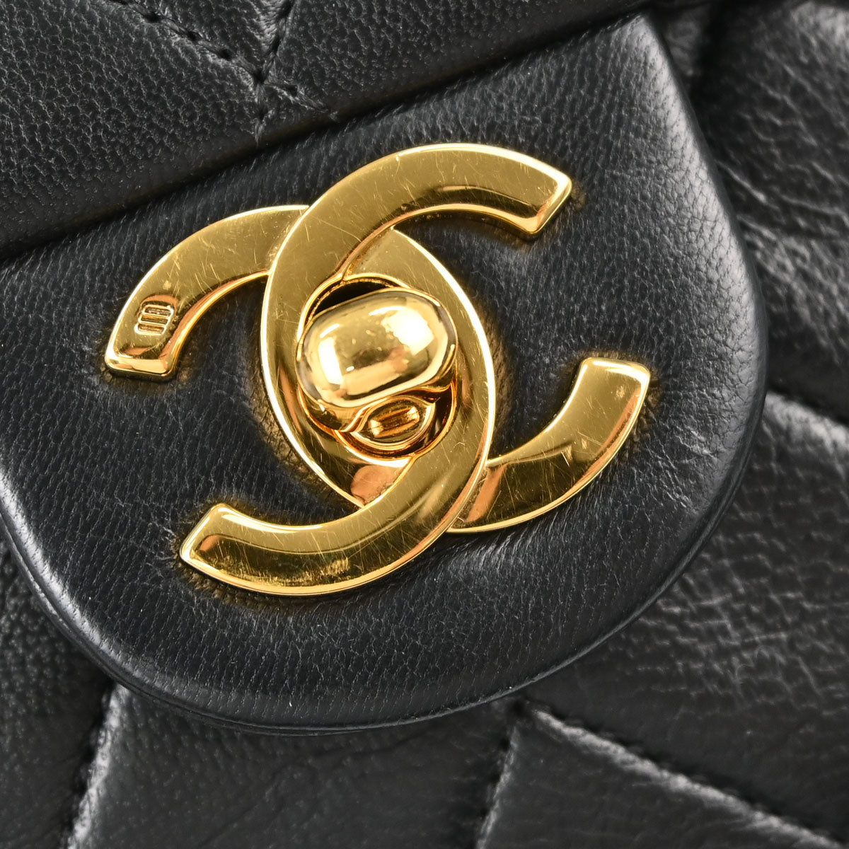 Chanel 1989-1991 Black Lambskin Mini Classic Square Flap Shoulder Bag 17