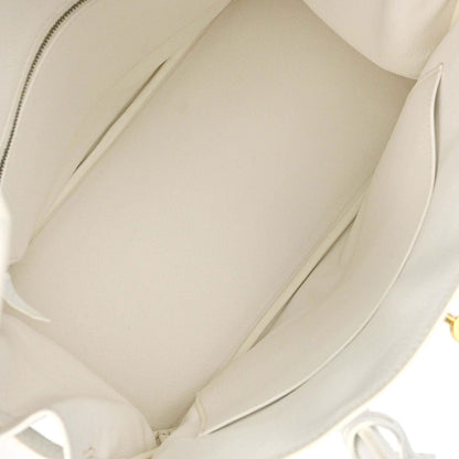 Hermes White Taurillon Clemence Birkin 30 Handbag