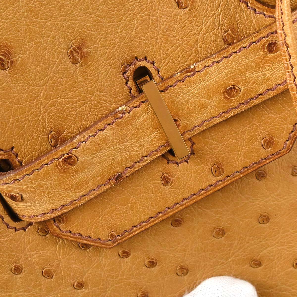 Hermes * Chestnut Ostrich Birkin 35 Handbag
