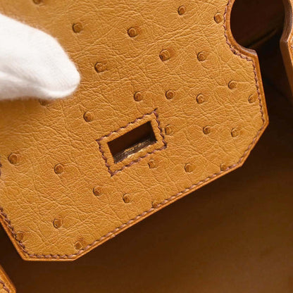Hermes * Chestnut Ostrich Birkin 35 Handbag