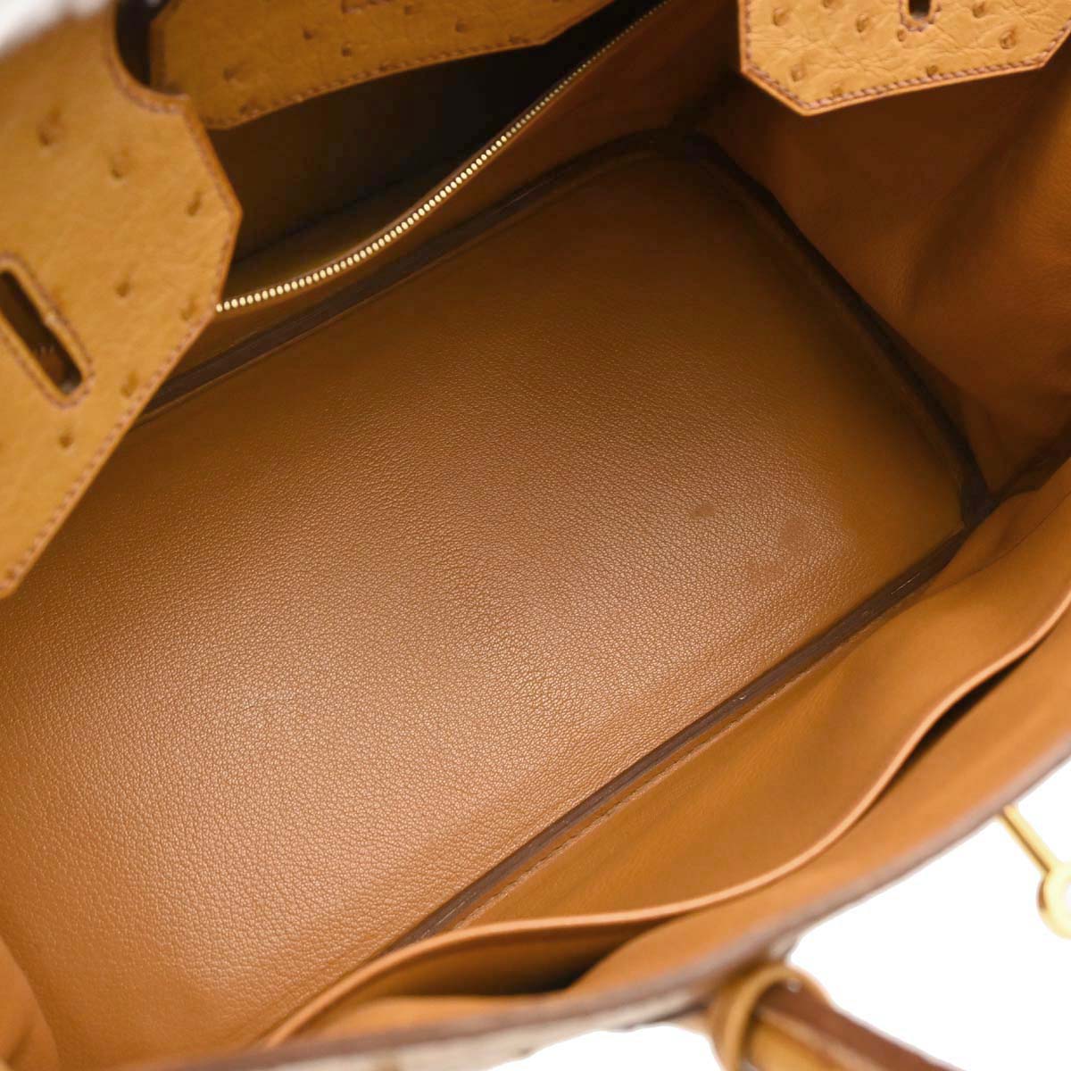 Hermes * Chestnut Ostrich Birkin 35 Handbag