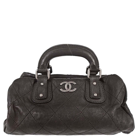 Chanel 2005-2006 Brown Caviar Outdoor Ligne Bowling Bag