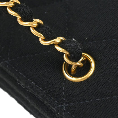 Chanel Black Cotton Chain Hand Handbag