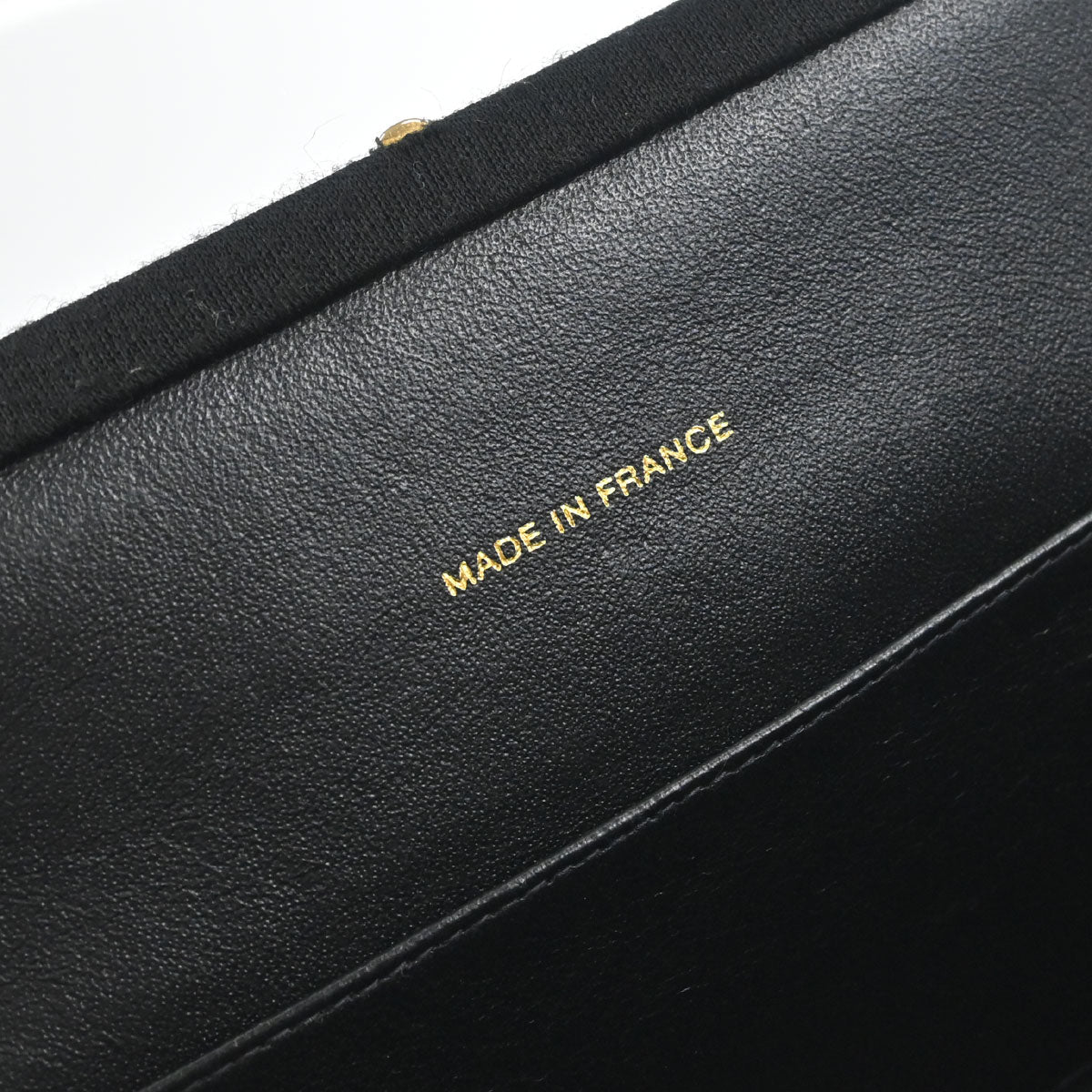 Chanel Black Cotton Chain Hand Handbag