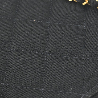 Chanel Black Cotton Chain Hand Handbag
