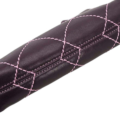 Chanel Purple Lambskin Wild Stitch Pochette Handbag