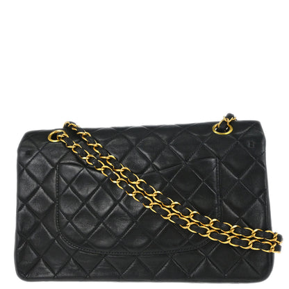 Chanel Black Lambskin Medium Classic Double Flap Shoulder Bag