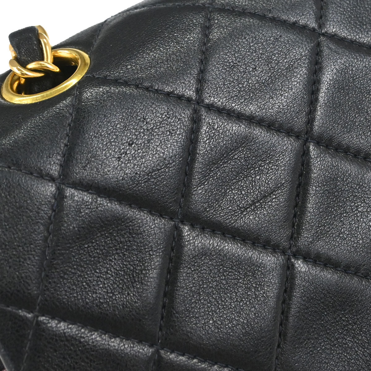 Chanel Black Lambskin Medium Classic Double Flap Shoulder Bag