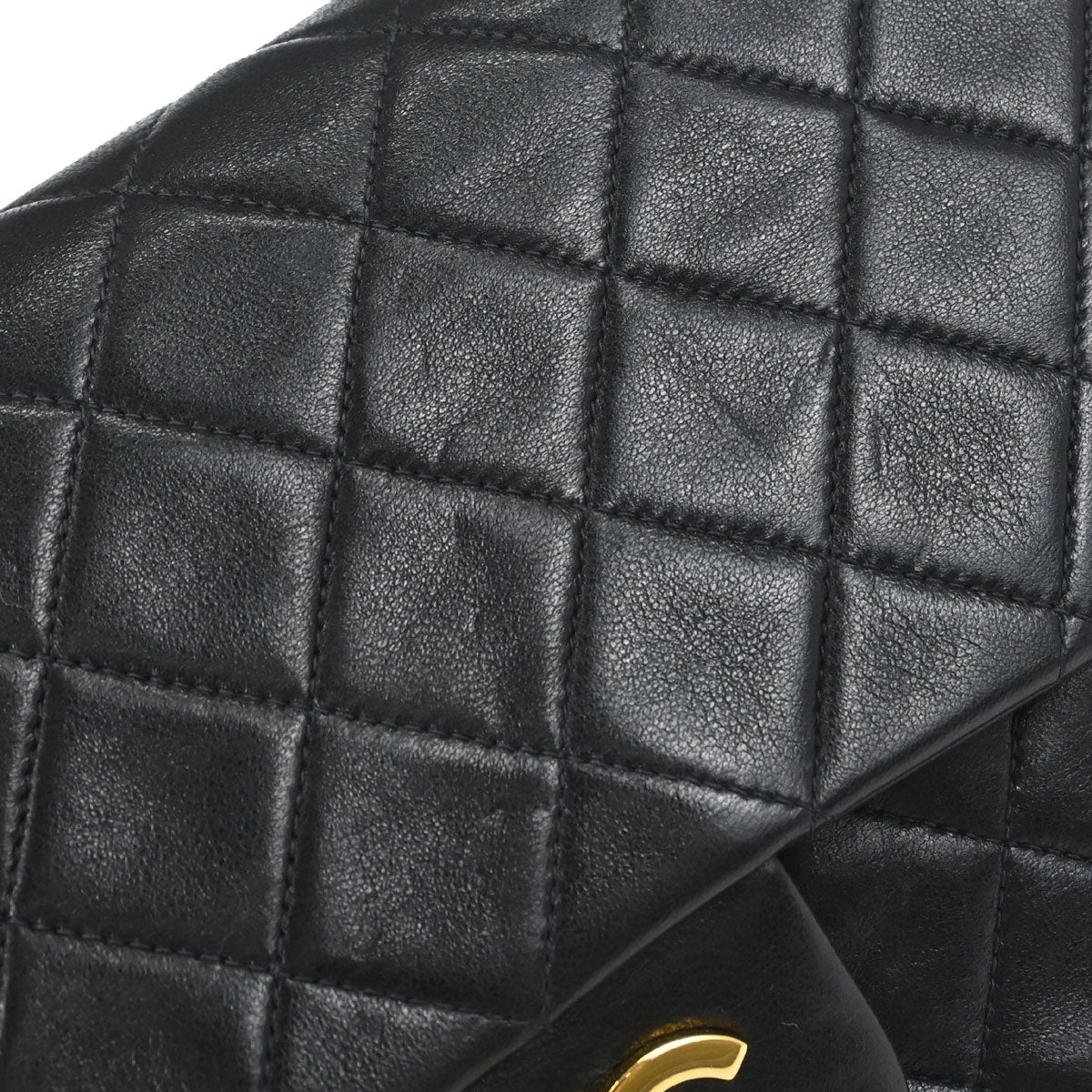 Chanel Black Lambskin Medium Classic Double Flap Shoulder Bag