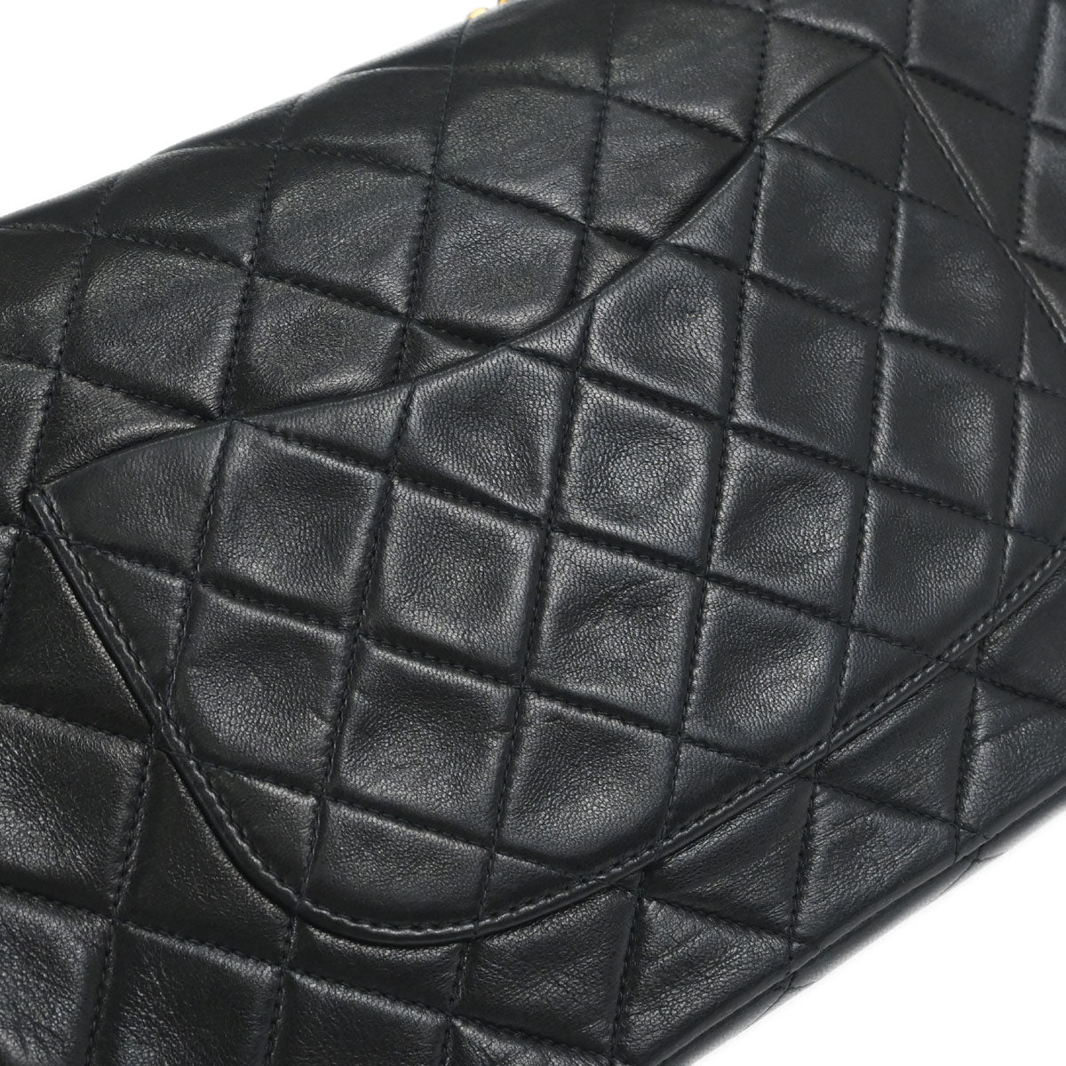 Chanel Black Lambskin Medium Classic Double Flap Shoulder Bag