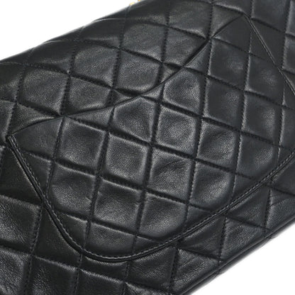 Chanel Black Lambskin Medium Classic Double Flap Shoulder Bag